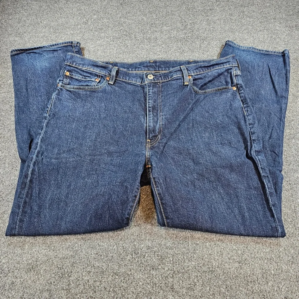 Levi's 514 Mens 38x31 (40x32 Tag) Straight Fit Blue Jeans Dark Wash Workwear